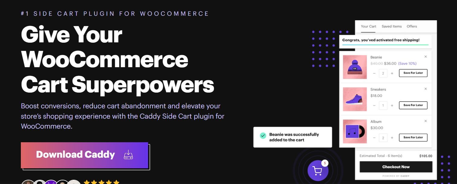 Caddy: Side cart plugins for WooCommerce
