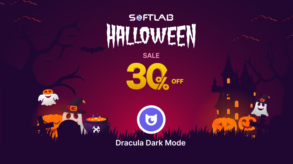 Dracula Dark Mode Halloween deal