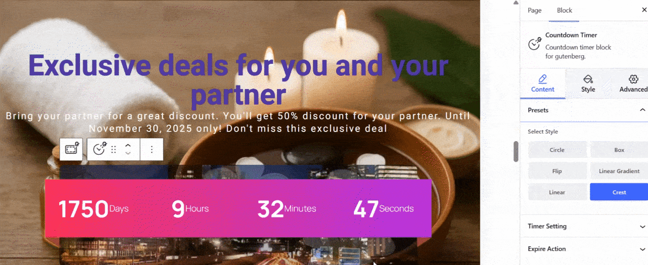 Select presets style