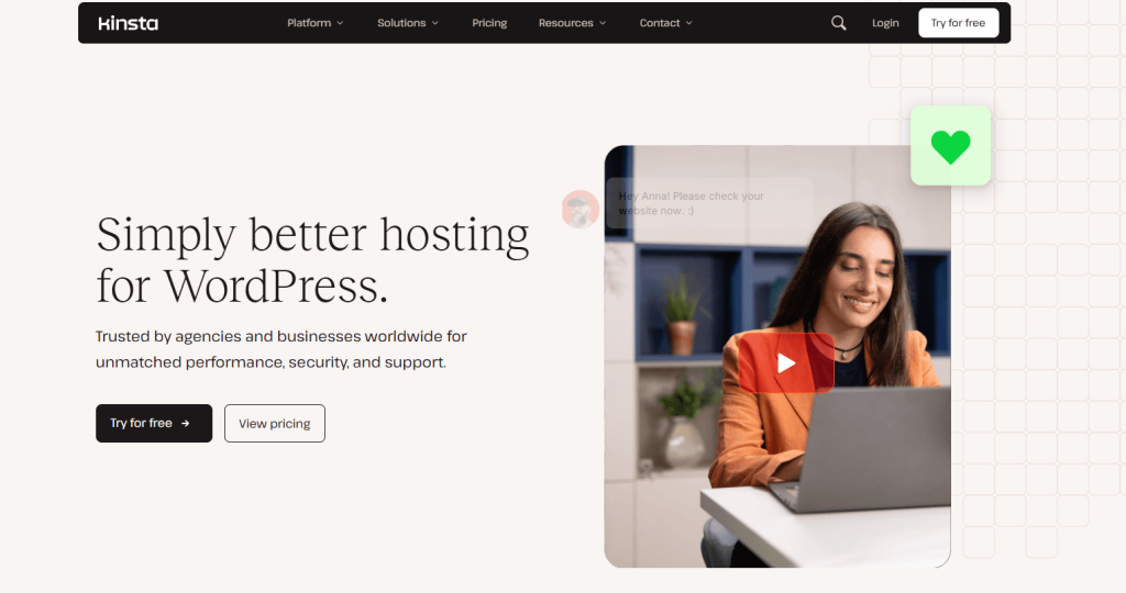 kinsta hosting